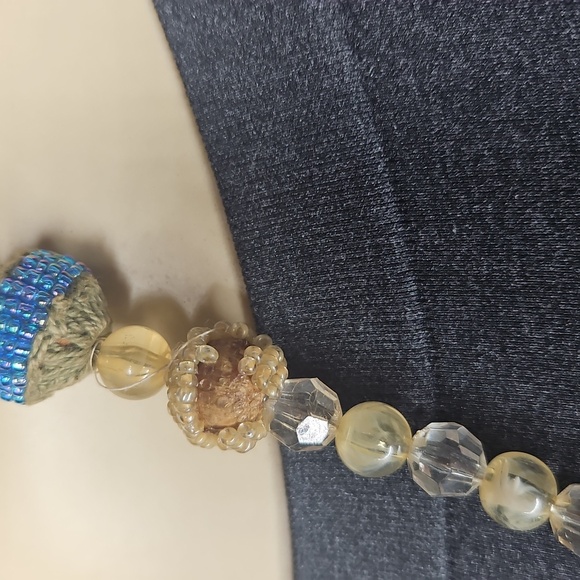 VINTAGE CHICOS CHUNKY BEAD AND CROTCHET NECKLACE MULTICOLORS - Picture 6 of 8